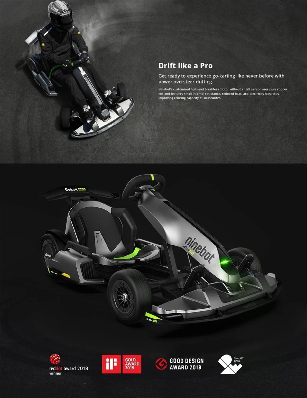 Ninebot Seg Way Xiaomi off Road Gokart PRO Speed 37km/H Professional Car Racing Go-Kart Go Kart Karting Electric Go Karts